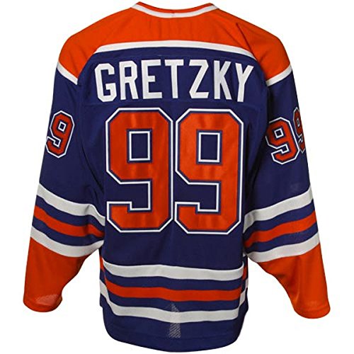 Mens Wayne Gretzky #99 Edmonton Oilers Heroes of Hockey Throwback Jersey - Royal Blue XL