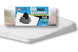 Oil Eater Oil Only Absorbent Pads - for Bilges, Boats, Vehicles and Tools - 6 Pack, White, 15" x 18" (AOA-BPH006-WHITE)