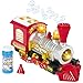 Locomotive Steam Train Engine Car Bubble Blowing Bump & Go Battery Operated Toy Train w/ Lights & Sounds
