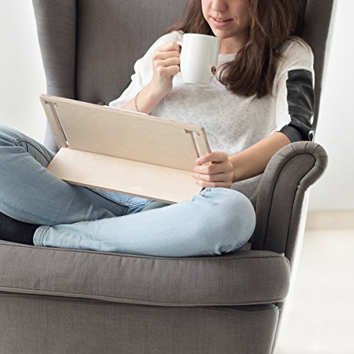 support for tablets, e-books or books, made of wood, fits just inclination, desktop, sofa, bed