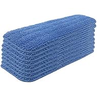 Set of 8 Microfiber Spray Mop Replacement Heads for Wet/Dry Mops Reusable Replacement Refills Fits for Bona Floor Care System - Blue