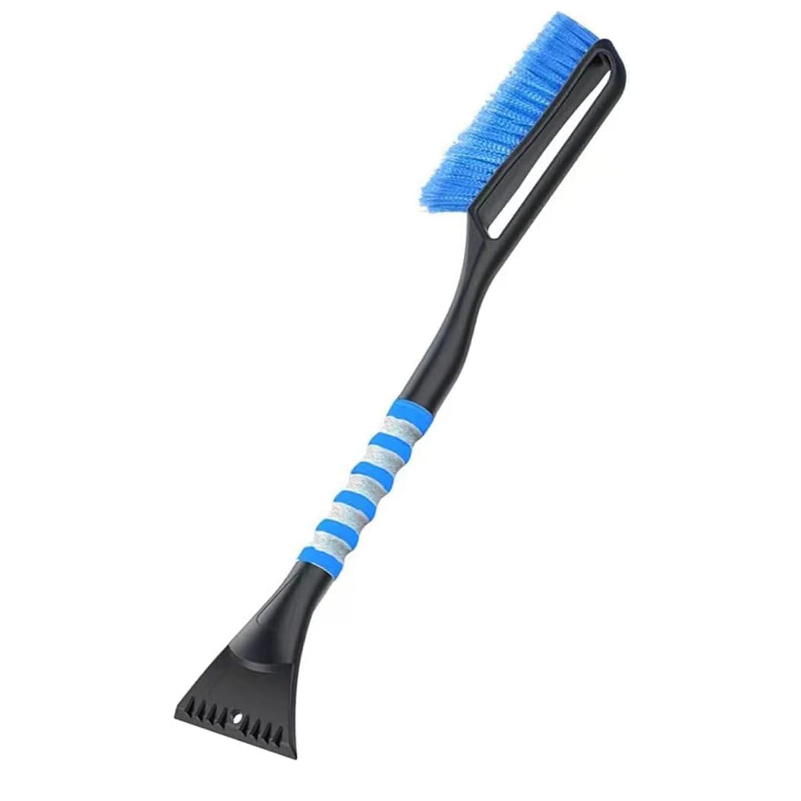 DUTTY 2 in 1 snow shovel and brush for vehicle glass, furniture window glass defrosting, snow scraping, deicing, blue