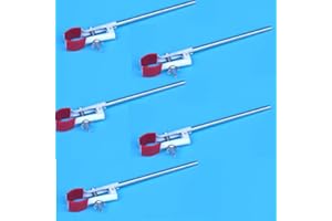 SUCOHANS 5 Pcs Lab Clamp Retort Prong Jaw 2 Finger 10-50mm Adjustment，Rubber Jaws Labs Universal Clamp (5)