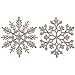 Sea Team Plastic Christmas Glitter Snowflake Ornaments Christmas Tree Decorations, 4-inch, Set of 36, Champagne
