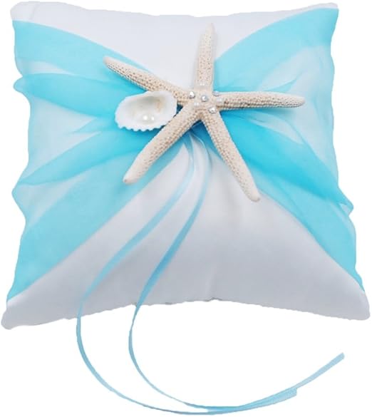 Amazon Com Abbie Home Organza Bowknot Wedding Ring Pillow