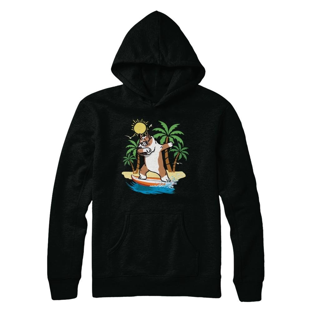  Summer Vacation Dabbing Pitpull Surfing Surfboard Gift Shirt 