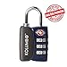 TSA Lock - 3 Digit Combination - Best TSA Approved Lock For Travel Safety and Security - Lock Alert, Heavy Duty Luggage Lock, TSA Suitcase Lock - Lock Safe Protection