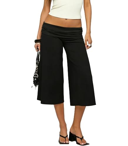 HEYHUN Plus Size Women's Printed Tie Dye Wide Leg Flared Capri