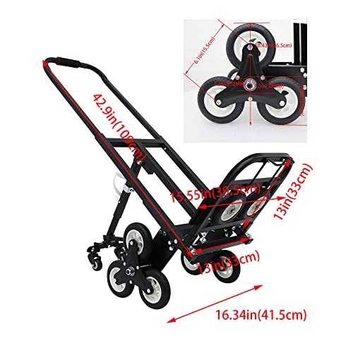 INTBUYING Heavy Duty Stair Climber Hand Trucks Portable Folding Stair