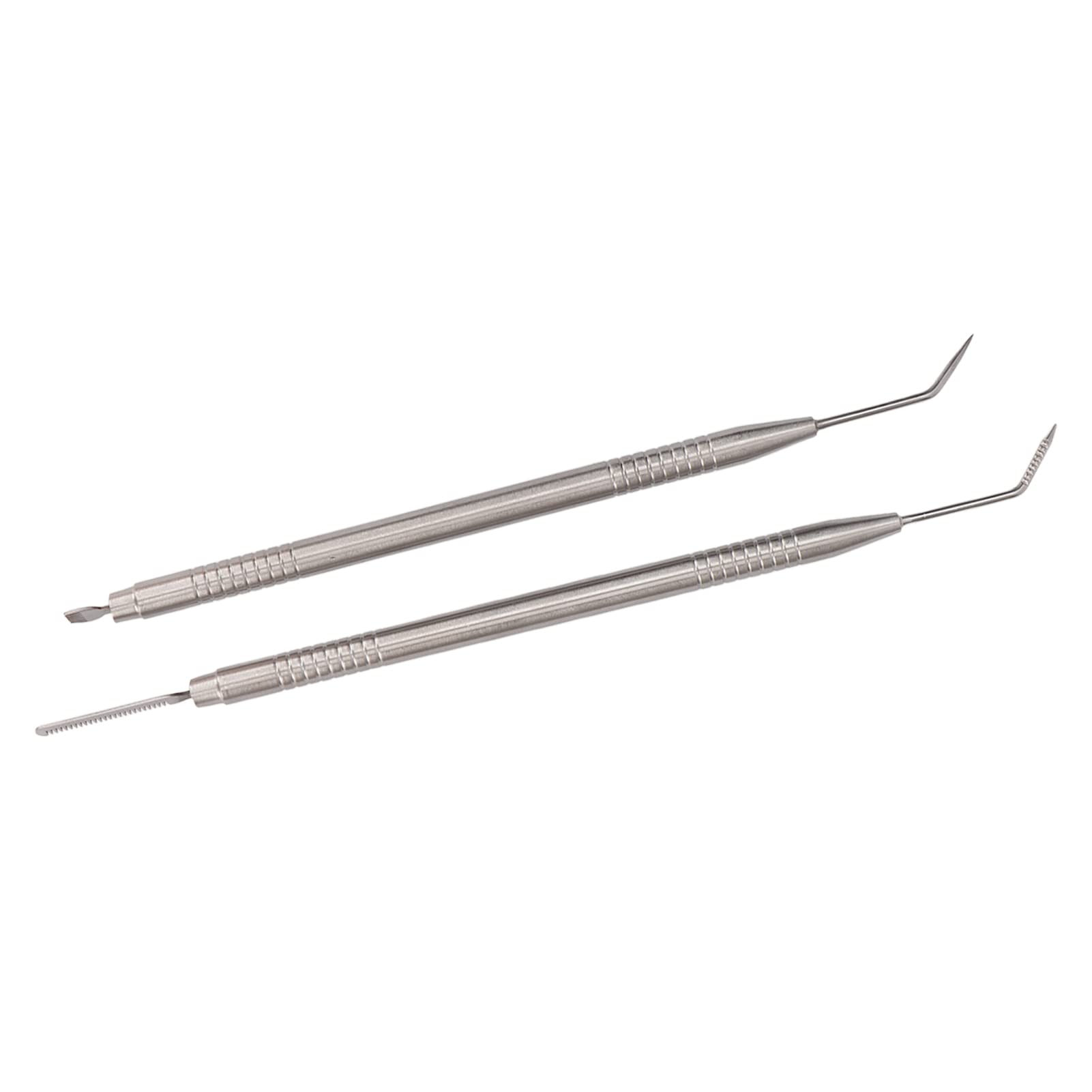 Eyelash Lift Separator Tool, Comfortable Grip Tail Comb Metal Lash Lift Rods Stainless Steel for Beauty Salon (Silver)