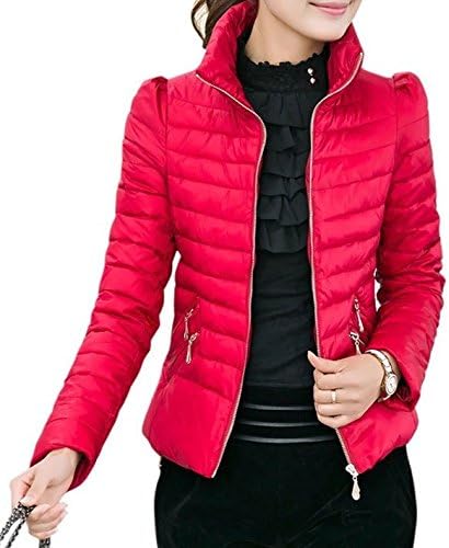 Amazon Co Jp レディース Sファッションcasaco Feminino Inverno 14冬 ジャケット女性用スリムオフィスレディースジッパープラスサイズコートjaquetas Xxxl レッド ホーム キッチン