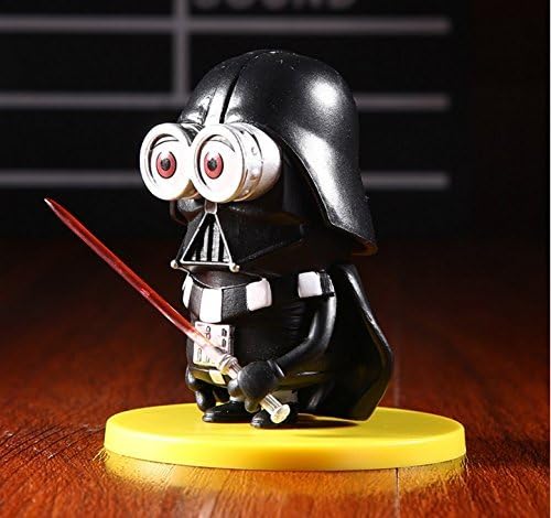 3.5”/9cm Retail Box New Animation Minions Cos Star Wars 3D-Eyes Action Figures Toys PVC Plastic Darth Vader Collectible Model Gift