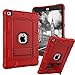 iPad 9.7 2018 Case,iPad 2017 9.7 Case,iPad 6th Generation Case,Dake 3-Layer Kickstand Defender Heavy Duty Shockproof Full-body Protective Case for Apple New iPad 9.7 Inch 2017/2018 Release Red