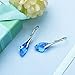 DESIMTION 18K Gold Plated Blue Drop Dangle Earrings for Women with Swarovski Crystals (Blue)