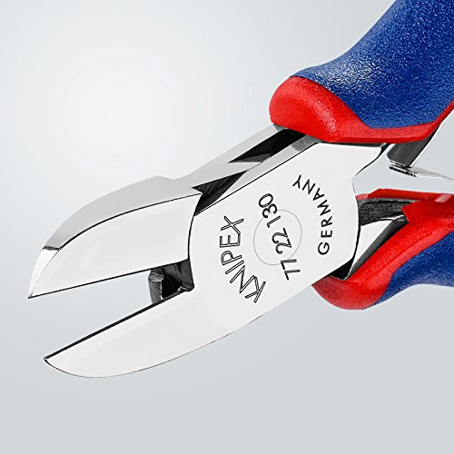 Knipex Elektronik-Seitenschneider mit Mehrkomponenten-Hüllen 130 mm 77 22 130 – Bild 5