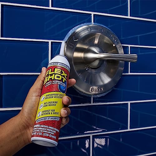 Flex Shot Rubber Adhesive Sealant Caulk, 8oz, Clear Pricepulse