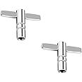 Drum key, 2 Pcs 4 Square Hole Adjustment Wrench with Storage Box for Musical Instrument Assembly Tool