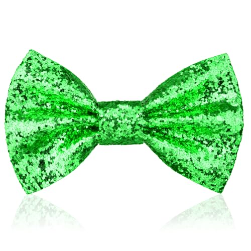 Green Glitter Bow Tie