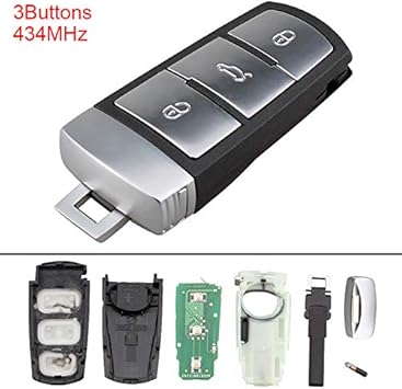 Epathchina 434 Mhz 3 Tasten Funkschlussel Schlussellos Ungeschliffen Flip Smart Fernbedienng Schlusselanhanger Mit Id48 Chip 3c0959752ba Amazon De Auto