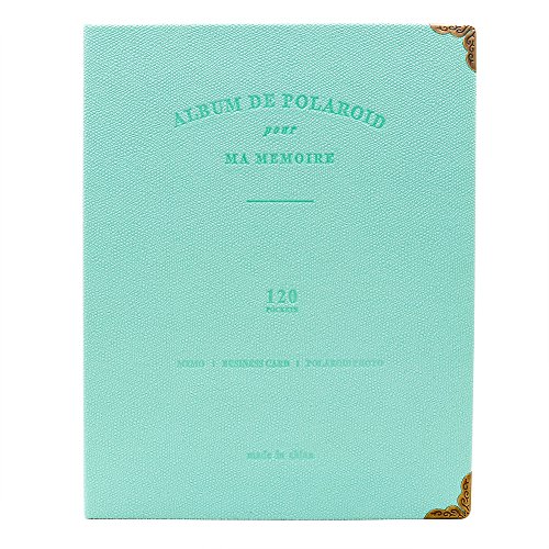 Ablus 120 Pockets Mini Photo Album for Fujifilm Instax Mini 7s 8 8+ 9 25 26 50s 70 90 Instant Camera & Name Card (Jade green)