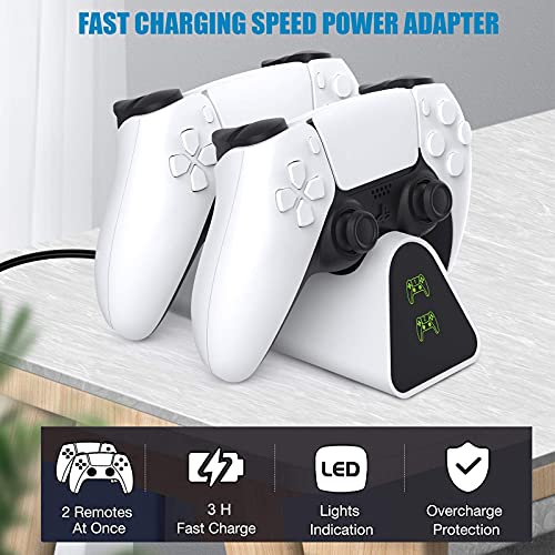 FnOoRw PS5 Controller Charging Station, Upgraded PS5 Charging Station
