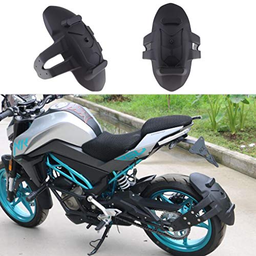 D DOLITY Motorcycle Rear Fender Mudguard Water Baffle Wheel Hugger Replacement with Mounting Btacket, Universal Fit, Black #005 - Thumbnail 6