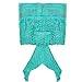 SZXKT Mermaid Tail Blanket For Kids Teens Adult Handmade Wave Mermaid Blankets Crochet Knitting Blanket Seasons Warm Soft Living Room Sleeping Bag 74''x35'' (Green)
