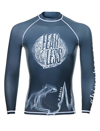 Swimming Rash Guard , DIVE & SAIL Long Sleeve UV Shirt UPF 50 Protection Fast Dry Swimsuit for Aquatics Slate M