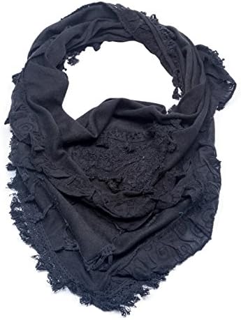 Daisy Knitted Womens Lightweight Patterned Fashion Triangle Design Shawl Scarf