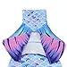 Play Tailor Mermaid Tail Swimmable Costume Swimsuit for Girls Swimming(No monofin) (Child 14, Light Purple)