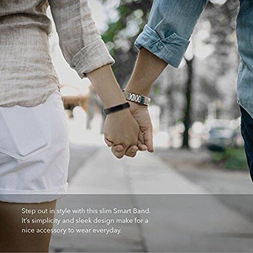 L@YC Heart Rate Monitor Fitness Activity Tracker Watch Step Walking Sleep Counter Wireless Wristband Pedometer Exercise Tracking Sweatproof Sports Bracelet All iPhone All Android Smart Phones, Purple - Thumbnail 6