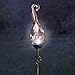Exhart Solar Garden Stake Lights – Solar Glass Red Spiral Flame Garden Stakes – Handblown Glass Finial Lights, LED Accent Lights That Transform a Garden Driveway or Event (9in Glass 36in Stake) …