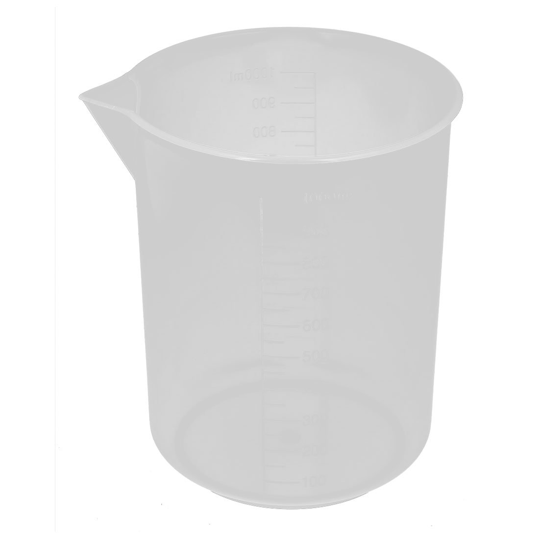 sourcingmap 1000mL Laboratory Transparent Plastic Liquid Container Measuring Cup Beaker