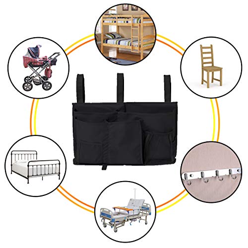 Aiduy Bedside Caddy Hanging Organizer, Bunk Bed Organizer for Top Bunk