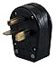 Leviton 931 30/50 Amp, 250 Volt, Plug, Angle, Grounding, Black