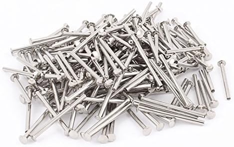 DealMux 200 Pcs M3 x 40mm Nickel Plated Truss Head Semi-Tubular Rivets