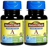 Nature Made Vitamin A 2,400 mcg (8,000 IU), 100 Softgels (Pack of 2)