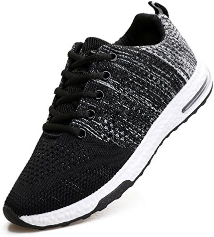 WELMEE Men's Knit Comfortable Breathable Casual Air Sneakers Lightweight Athletic Tennis Walking Running Shoes