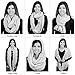 Funky Junque Super Soft Warm Infinity Scarf for Women, Cable Knit Circle Wrap for Fall and Winter - Black