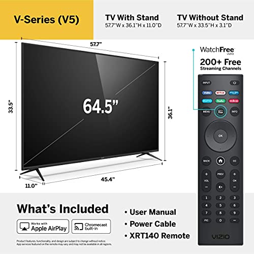 VIZIO 65Inch VSeries 4K UHD LED HDR Smart TV with Apple AirPlay and