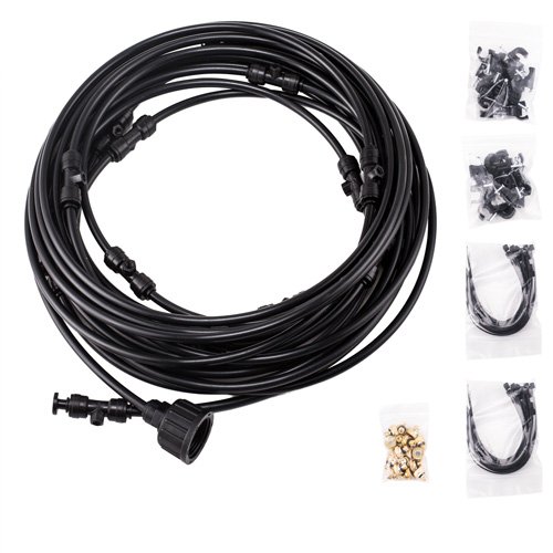 Simply Silver - 9M Outdoor Misting System Fan Cooler Water Cooling Patio Mist Garden Kit Durable