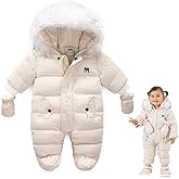 UVIPC Baby Winter Snowsuit Toddler Winter Suit Outwear Hooded Snow Outfit Footie Snow Suit for 3-24M