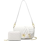 JEEHAN Quilted Crossbody Bags for women Designer Shoulder Handbags Small Purse
