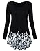 MOOSUNGEEK Long Sleeve Tunic Tops For Women, 2017 Winter Elegant Blouses Shirts X-Large Black