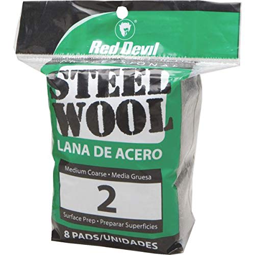 Red Devil 0325 8-Pack Coarse Steel Wool, #2 Medium