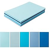 50 Sheets Colored Cardstock Paper 5 Colors, 250 GSM Heavy Card Stock for DIY Art Projects, Cards (Blue, 5x7)