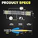 TURBO SII 22″ LED Light Bar 5D 120W Flood Spot Combo Beam Led Bar W/ 2Pcs 4in 60W Off Road Driving Fog Lights with Wiring Harness-3 Leads for Jeep Trucks Polaris ATV Boats Lightingthumb 1