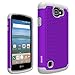 OEAGO LG Optimus Zone 3 Case, LG K4 LTE Case, LG Spree Case, LG Rebel Case - Shock-Absorption Dual Layer Defender Protective Cover for LG Optimus Zone 3 / LG K4 LTE/LG Spree/LG Rebel LTE - Violet