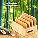 Real Bamboo Charging Station USB Charging Dock Storage Box Eco Friendly Desktop Stand Dock Holder For iPhone iPad Pro Smartphones,Cords Cable Organizer Compatible with Most 4/5/6 USB Charger.