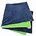 MEG ORIGINAL Navy Blue & Lime Green Minky Dot Baby Blanket 972